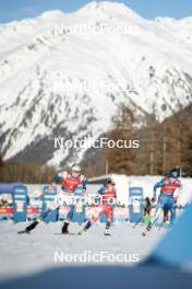 27.01.2024, Goms, Switzerland (SUI): Emma Ribom (SWE), Katerina Janatova (CZE), Jasmin Kahara (FIN), (l-r)  - FIS world cup cross-country, individual sprint, Goms (SUI). www.nordicfocus.com. © Modica/NordicFocus. Every downloaded picture is fee-liable.