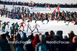 27.01.2024, Goms, Switzerland (SUI): Melissa Gal (FRA), Maria Hartz Melling (NOR), Emma Ribom (SWE), Johanna Hagstroem (SWE), (l-r)  - FIS world cup cross-country, individual sprint, Goms (SUI). www.nordicfocus.com. © Modica/NordicFocus. Every downloaded picture is fee-liable.