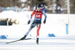27.01.2024, Goms, Switzerland (SUI): Julien Locke (CAN) - FIS world cup cross-country, individual sprint, Goms (SUI). www.nordicfocus.com. © Modica/NordicFocus. Every downloaded picture is fee-liable.