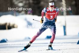 27.01.2024, Goms, Switzerland (SUI): Kevin Bolger (USA) - FIS world cup cross-country, individual sprint, Goms (SUI). www.nordicfocus.com. © Modica/NordicFocus. Every downloaded picture is fee-liable.