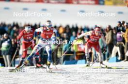 27.01.2024, Goms, Switzerland (SUI): Tiril Udnes Weng (NOR), Frida Karlsson (SWE), (l-r)  - FIS world cup cross-country, individual sprint, Goms (SUI). www.nordicfocus.com. © Modica/NordicFocus. Every downloaded picture is fee-liable.