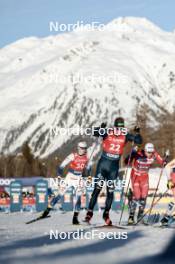 27.01.2024, Goms, Switzerland (SUI): Oskar Svensson (SWE), Erik Valnes (NOR), (l-r)  - FIS world cup cross-country, individual sprint, Goms (SUI). www.nordicfocus.com. © Modica/NordicFocus. Every downloaded picture is fee-liable.