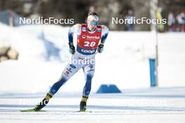 27.01.2024, Goms, Switzerland (SUI): Johan Haeggstroem (SWE) - FIS world cup cross-country, individual sprint, Goms (SUI). www.nordicfocus.com. © Modica/NordicFocus. Every downloaded picture is fee-liable.