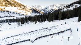 28.01.2024, Goms, Switzerland (SUI): Aerial view of the womenÕs race   - FIS world cup cross-country, mass, Goms (SUI). www.nordicfocus.com. © Modica/NordicFocus. Every downloaded picture is fee-liable.