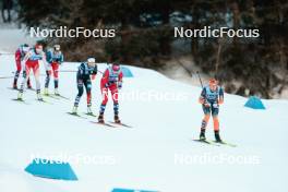 28.01.2024, Goms, Switzerland (SUI): Nora Sanness (NOR), Patricija Eiduka (LAT), (l-r)  - FIS world cup cross-country, mass, Goms (SUI). www.nordicfocus.com. © Modica/NordicFocus. Every downloaded picture is fee-liable.