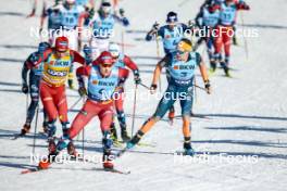 28.01.2024, Goms, Switzerland (SUI): Harald Oestberg Amundsen (NOR), Andrew Musgrave (GBR), (l-r)  - FIS world cup cross-country, mass, Goms (SUI). www.nordicfocus.com. © Modica/NordicFocus. Every downloaded picture is fee-liable.