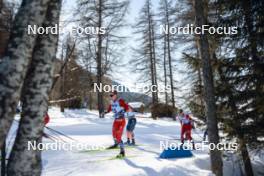 28.01.2024, Goms, Switzerland (SUI): Iver Tildheim Andersen (NOR), Mika Vermeulen (AUT), (l-r)  - FIS world cup cross-country, mass, Goms (SUI). www.nordicfocus.com. © Modica/NordicFocus. Every downloaded picture is fee-liable.