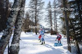 28.01.2024, Goms, Switzerland (SUI): Jens Burman (SWE), Iver Tildheim Andersen (NOR), (l-r)  - FIS world cup cross-country, mass, Goms (SUI). www.nordicfocus.com. © Modica/NordicFocus. Every downloaded picture is fee-liable.