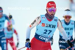 28.01.2024, Goms, Switzerland (SUI): Nadja Kaelin (SUI) - FIS world cup cross-country, mass, Goms (SUI). www.nordicfocus.com. © Modica/NordicFocus. Every downloaded picture is fee-liable.