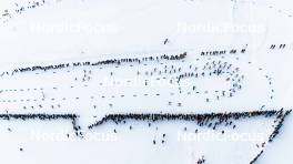 28.01.2024, Goms, Switzerland (SUI): Aerial view of the womenÕs race   - FIS world cup cross-country, mass, Goms (SUI). www.nordicfocus.com. © Modica/NordicFocus. Every downloaded picture is fee-liable.
