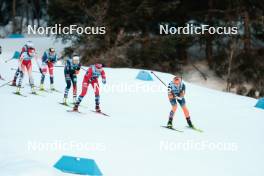 28.01.2024, Goms, Switzerland (SUI): Nora Sanness (NOR), Patricija Eiduka (LAT), (l-r)  - FIS world cup cross-country, mass, Goms (SUI). www.nordicfocus.com. © Modica/NordicFocus. Every downloaded picture is fee-liable.