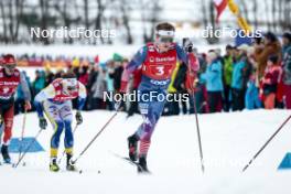 26.01.2024, Goms, Switzerland (SUI): Ben Ogden (USA) - FIS world cup cross-country, mixed relay, Goms (SUI). www.nordicfocus.com. © Modica/NordicFocus. Every downloaded picture is fee-liable.