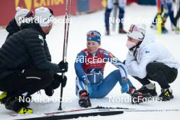 26.01.2024, Goms, Switzerland (SUI): Krista Parmakoski (FIN), Kerttu Niskanen (FIN), (l-r)  - FIS world cup cross-country, mixed relay, Goms (SUI). www.nordicfocus.com. © Modica/NordicFocus. Every downloaded picture is fee-liable.