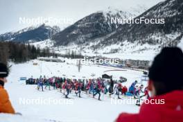 26.01.2024, Goms, Switzerland (SUI): Athletes of first group competing - FIS world cup cross-country, mixed relay, Goms (SUI). www.nordicfocus.com. © Modica/NordicFocus. Every downloaded picture is fee-liable.