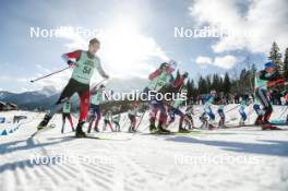 09.02.2024, Canmore, Canada (CAN): Felix-Olivier Moreau (CAN), Reid Goble (USA), Peter Wolter (USA), Braden Becker (USA), (l-r)  - FIS world cup cross-country, 15km mass, Canmore (CAN). www.nordicfocus.com. © Modica/NordicFocus. Every downloaded picture is fee-liable.