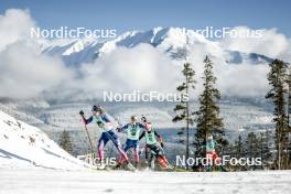 09.02.2024, Canmore, Canada (CAN): Erin Bianco (USA), Emma Albrecht (USA), Lena Keck (GER), (l-r)  - FIS world cup cross-country, 15km mass, Canmore (CAN). www.nordicfocus.com. © Modica/NordicFocus. Every downloaded picture is fee-liable.