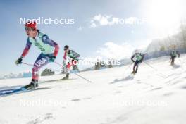 09.02.2024, Canmore, Canada (CAN): Graham Houtsma (USA), Samuel Gary Hendry (CAN), Peter Wolter (USA), (l-r)  - FIS world cup cross-country, 15km mass, Canmore (CAN). www.nordicfocus.com. © Modica/NordicFocus. Every downloaded picture is fee-liable.