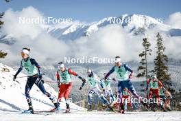 09.02.2024, Canmore, Canada (CAN): Linn Svahn (SWE), Anne Kjersti Kalvaa (NOR), (l-r)  - FIS world cup cross-country, 15km mass, Canmore (CAN). www.nordicfocus.com. © Modica/NordicFocus. Every downloaded picture is fee-liable.
