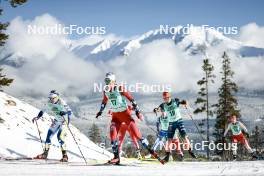 09.02.2024, Canmore, Canada (CAN): Jonna Sundling (SWE), Anne Kjersti Kalvaa (NOR), Patricija Eiduka (LAT), (l-r)  - FIS world cup cross-country, 15km mass, Canmore (CAN). www.nordicfocus.com. © Modica/NordicFocus. Every downloaded picture is fee-liable.