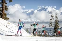 09.02.2024, Canmore, Canada (CAN): Emma Albrecht (USA), Lena Keck (GER), (l-r)  - FIS world cup cross-country, 15km mass, Canmore (CAN). www.nordicfocus.com. © Modica/NordicFocus. Every downloaded picture is fee-liable.