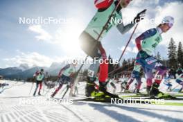 09.02.2024, Canmore, Canada (CAN): Reid Goble (USA), Scott James Hill (CAN), Peter Wolter (USA), (l-r)  - FIS world cup cross-country, 15km mass, Canmore (CAN). www.nordicfocus.com. © Modica/NordicFocus. Every downloaded picture is fee-liable.