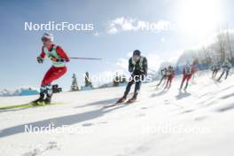 09.02.2024, Canmore, Canada (CAN): Didrik Toenseth (NOR), Elia Barp (ITA), (l-r)  - FIS world cup cross-country, 15km mass, Canmore (CAN). www.nordicfocus.com. © Modica/NordicFocus. Every downloaded picture is fee-liable.