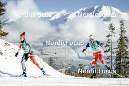09.02.2024, Canmore, Canada (CAN): Anna Parent (CAN), Tereza Beranova (CZE), (l-r)  - FIS world cup cross-country, 15km mass, Canmore (CAN). www.nordicfocus.com. © Modica/NordicFocus. Every downloaded picture is fee-liable.