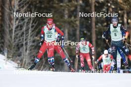 09.02.2024, Canmore, Canada (CAN): Mattis Stenshagen (NOR), Friedrich Moch (GER), (l-r)  - FIS world cup cross-country, 15km mass, Canmore (CAN). www.nordicfocus.com. © Modica/NordicFocus. Every downloaded picture is fee-liable.