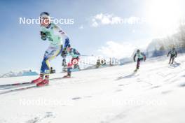 09.02.2024, Canmore, Canada (CAN): Edvin Anger (SWE), Hunter Wonders (USA), (l-r)  - FIS world cup cross-country, 15km mass, Canmore (CAN). www.nordicfocus.com. © Modica/NordicFocus. Every downloaded picture is fee-liable.