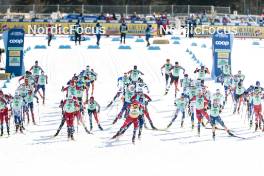 09.02.2024, Canmore, Canada (CAN): Start of mass men race - FIS world cup cross-country, 15km mass, Canmore (CAN). www.nordicfocus.com. © Modica/NordicFocus. Every downloaded picture is fee-liable.