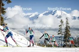 09.02.2024, Canmore, Canada (CAN): Erin Bianco (USA), Emma Albrecht (USA), Lena Keck (GER), (l-r)  - FIS world cup cross-country, 15km mass, Canmore (CAN). www.nordicfocus.com. © Modica/NordicFocus. Every downloaded picture is fee-liable.