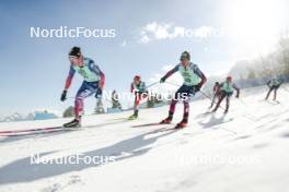 09.02.2024, Canmore, Canada (CAN): Edvin Anger (SWE), Remi Drolet (CAN), David Norris (USA), (l-r)  - FIS world cup cross-country, 15km mass, Canmore (CAN). www.nordicfocus.com. © Modica/NordicFocus. Every downloaded picture is fee-liable.