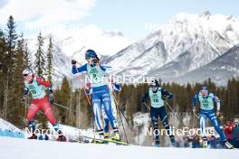 10.02.2024, Canmore, Canada (CAN): Mathilde Myhrvold (NOR), Jasmin Kahara (FIN), Nicole Monsorno (ITA), Kerttu Niskanen (FIN), (l-r)  - FIS world cup cross-country, individual sprint, Canmore (CAN). www.nordicfocus.com. © Modica/NordicFocus. Every downloaded picture is fee-liable.