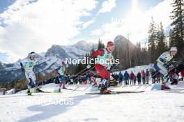10.02.2024, Canmore, Canada (CAN): Johan Haeggstroem (SWE), Ben Ogden (USA), Haavard Solaas Taugboel (NOR), Edvin Anger (SWE), (l-r)  - FIS world cup cross-country, individual sprint, Canmore (CAN). www.nordicfocus.com. © Modica/NordicFocus. Every downloaded picture is fee-liable.