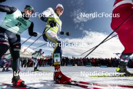 10.02.2024, Canmore, Canada (CAN): Michael Hellweger (ITA), Edvin Anger (SWE), Erik Valnes (NOR), (l-r)  - FIS world cup cross-country, individual sprint, Canmore (CAN). www.nordicfocus.com. © Modica/NordicFocus. Every downloaded picture is fee-liable.