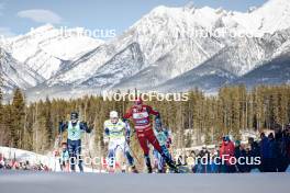 10.02.2024, Canmore, Canada (CAN): Pierre Grall-Johnson (CAN), Michael Hellweger (ITA), Edvin Anger (SWE), Joni Maki (FIN), (l-r)  - FIS world cup cross-country, individual sprint, Canmore (CAN). www.nordicfocus.com. © Modica/NordicFocus. Every downloaded picture is fee-liable.