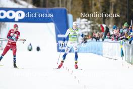 10.02.2024, Canmore, Canada (CAN): Erik Valnes (NOR), Edvin Anger (SWE), (l-r)  - FIS world cup cross-country, individual sprint, Canmore (CAN). www.nordicfocus.com. © Modica/NordicFocus. Every downloaded picture is fee-liable.