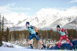 10.02.2024, Canmore, Canada (CAN): James Clugnet (GBR), Michael Foettinger (AUT), (l-r)  - FIS world cup cross-country, individual sprint, Canmore (CAN). www.nordicfocus.com. © Modica/NordicFocus. Every downloaded picture is fee-liable.