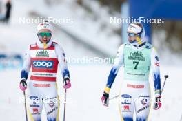 10.02.2024, Canmore, Canada (CAN): Linn Svahn (SWE), Maja Dahlqvist (SWE), (l-r)  - FIS world cup cross-country, individual sprint, Canmore (CAN). www.nordicfocus.com. © Modica/NordicFocus. Every downloaded picture is fee-liable.