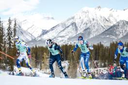 10.02.2024, Canmore, Canada (CAN): Maja Dahlqvist (SWE), Nicole Monsorno (ITA), Kerttu Niskanen (FIN), Mariel Merlii Pulles (EST), (l-r)  - FIS world cup cross-country, individual sprint, Canmore (CAN). www.nordicfocus.com. © Modica/NordicFocus. Every downloaded picture is fee-liable.