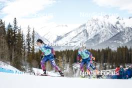 10.02.2024, Canmore, Canada (CAN): Lauren Jortberg (USA), Erin Bianco (USA), (l-r)  - FIS world cup cross-country, individual sprint, Canmore (CAN). www.nordicfocus.com. © Modica/NordicFocus. Every downloaded picture is fee-liable.