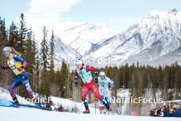 10.02.2024, Canmore, Canada (CAN): Tiril Udnes Weng (NOR), Frida Karlsson (SWE), (l-r)  - FIS world cup cross-country, individual sprint, Canmore (CAN). www.nordicfocus.com. © Modica/NordicFocus. Every downloaded picture is fee-liable.
