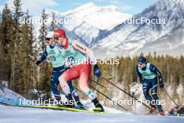 10.02.2024, Canmore, Canada (CAN): Jules Chappaz (FRA), Janik Riebli (SUI), (l-r)  - FIS world cup cross-country, individual sprint, Canmore (CAN). www.nordicfocus.com. © Modica/NordicFocus. Every downloaded picture is fee-liable.