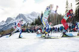 10.02.2024, Canmore, Canada (CAN): Linn Svahn (SWE), Frida Karlsson (SWE), Laura Gimmler (GER), Kristine Stavaas Skistad (NOR), (l-r)  - FIS world cup cross-country, individual sprint, Canmore (CAN). www.nordicfocus.com. © Modica/NordicFocus. Every downloaded picture is fee-liable.