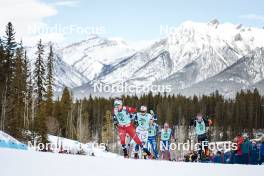 10.02.2024, Canmore, Canada (CAN): Lotta Udnes Weng (NOR), Johanna Hagstroem (SWE), Jasmi Joensuu (FIN), Rosie Brennan (USA), Laura Gimmler (GER), (l-r)  - FIS world cup cross-country, individual sprint, Canmore (CAN). www.nordicfocus.com. © Modica/NordicFocus. Every downloaded picture is fee-liable.