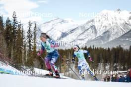 10.02.2024, Canmore, Canada (CAN): Rosie Brennan (USA), Moa Ilar (SWE), (l-r)  - FIS world cup cross-country, individual sprint, Canmore (CAN). www.nordicfocus.com. © Modica/NordicFocus. Every downloaded picture is fee-liable.