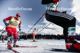 10.02.2024, Canmore, Canada (CAN): Harald Oestberg Amundsen (NOR), Janik Riebli (SUI), (l-r)  - FIS world cup cross-country, individual sprint, Canmore (CAN). www.nordicfocus.com. © Modica/NordicFocus. Every downloaded picture is fee-liable.