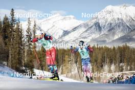 10.02.2024, Canmore, Canada (CAN): Even Northug (NOR), James Clinton Schoonmaker (USA), (l-r)  - FIS world cup cross-country, individual sprint, Canmore (CAN). www.nordicfocus.com. © Modica/NordicFocus. Every downloaded picture is fee-liable.