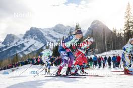 10.02.2024, Canmore, Canada (CAN): Julia Kern (USA), Mathilde Myhrvold (NOR), (l-r)  - FIS world cup cross-country, individual sprint, Canmore (CAN). www.nordicfocus.com. © Modica/NordicFocus. Every downloaded picture is fee-liable.