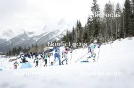 13.02.2024, Canmore, Canada (CAN): Katerina Janatova (CZE), Lisa Lohmann (GER), Victoria Carl (GER), Johanna Matintalo (FIN), Linn Svahn (SWE), Frida Karlsson (SWE), (l-r)  - FIS world cup cross-country, individual sprint, Canmore (CAN). www.nordicfocus.com. © Modica/NordicFocus. Every downloaded picture is fee-liable.
